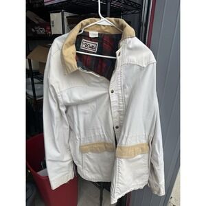 Vintage Walls Western Ranch Jacket Plaid Lined Canvas Coat Men's XXL USA